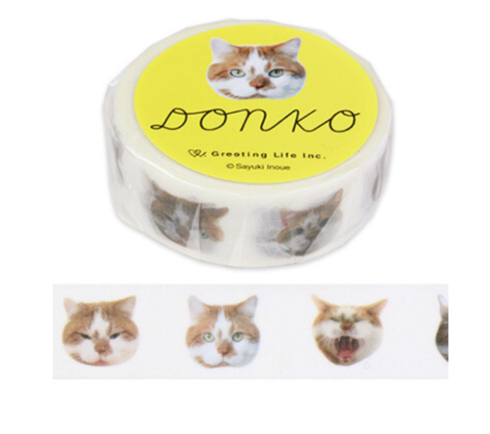 Donko Cat Face Washi Tape | DRZ-2