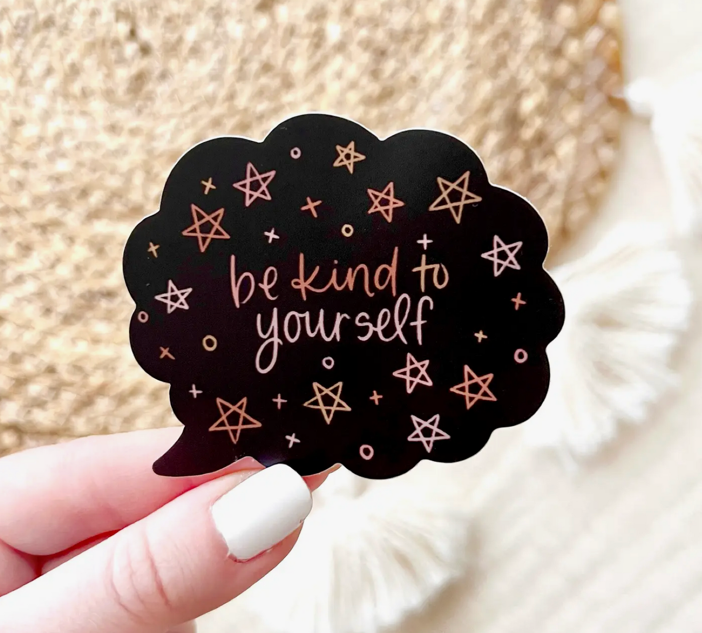 Be Kind To Yourself Speech Bubble Sticker Die Cut