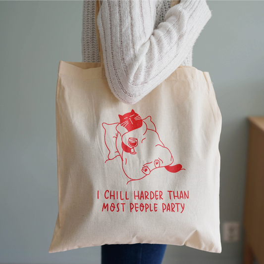 Moonairiesillo | I Chill Harder Than Most People Party Canvas Tote