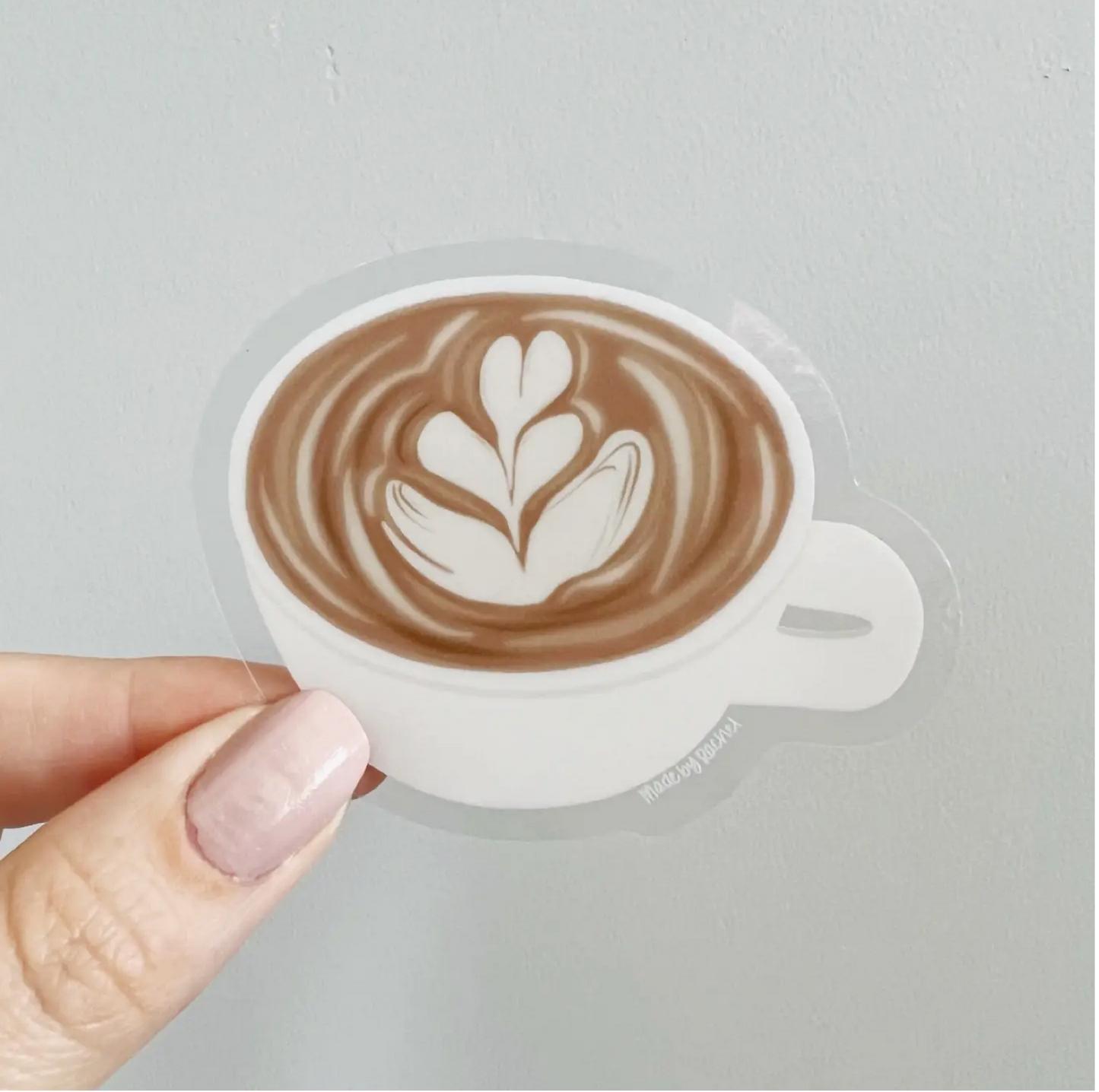 Latte Clear Vinyl Sticker