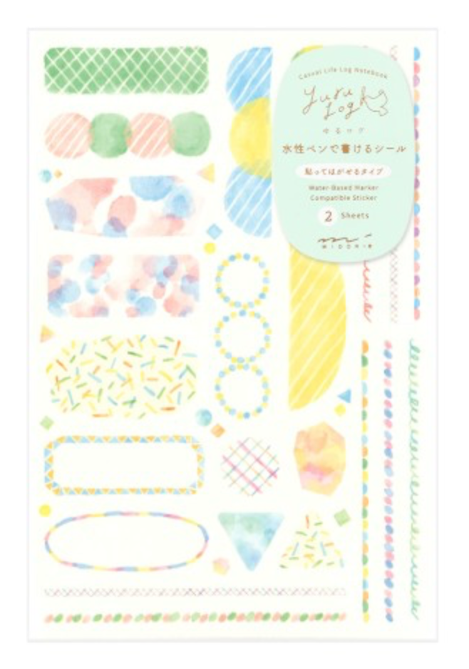 Midori | Yuri Log Watercolor Sticker Sheet | 82676