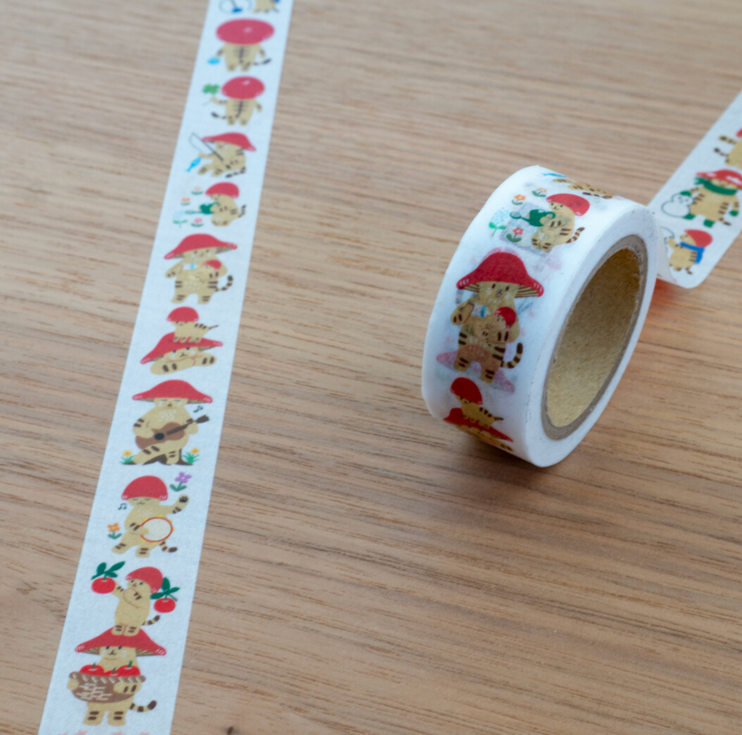 4Legs | Mushroom Cat Washi Tape