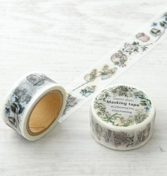 Papier Platz | Linchianing Floral Collage Japanese Washi Tape | 37-824