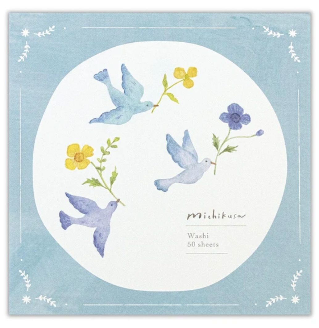 MICHIKUSA | Van (Wind in French)  Washi Memo Pad | 4902202