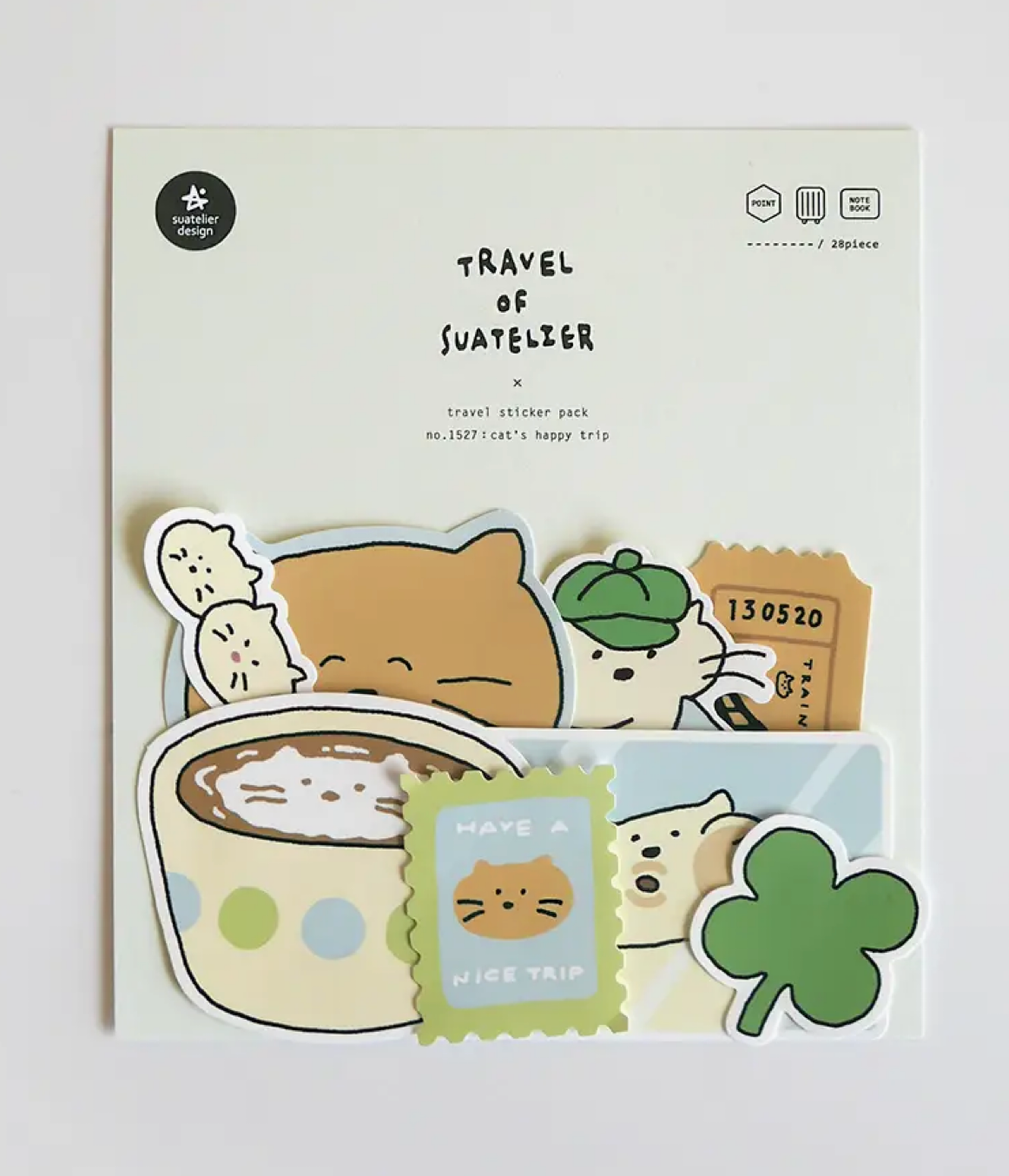 Suatelier Stickers | Cat's Happy Trip | 1527