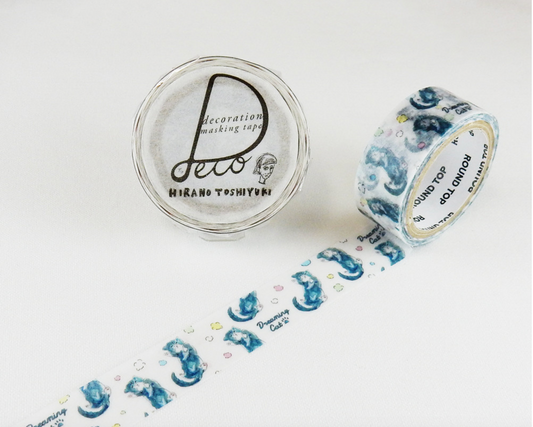 Round Top | HIRANO TOSHIYURI | Dreaming Cat Washi Tape | HT-MK-031