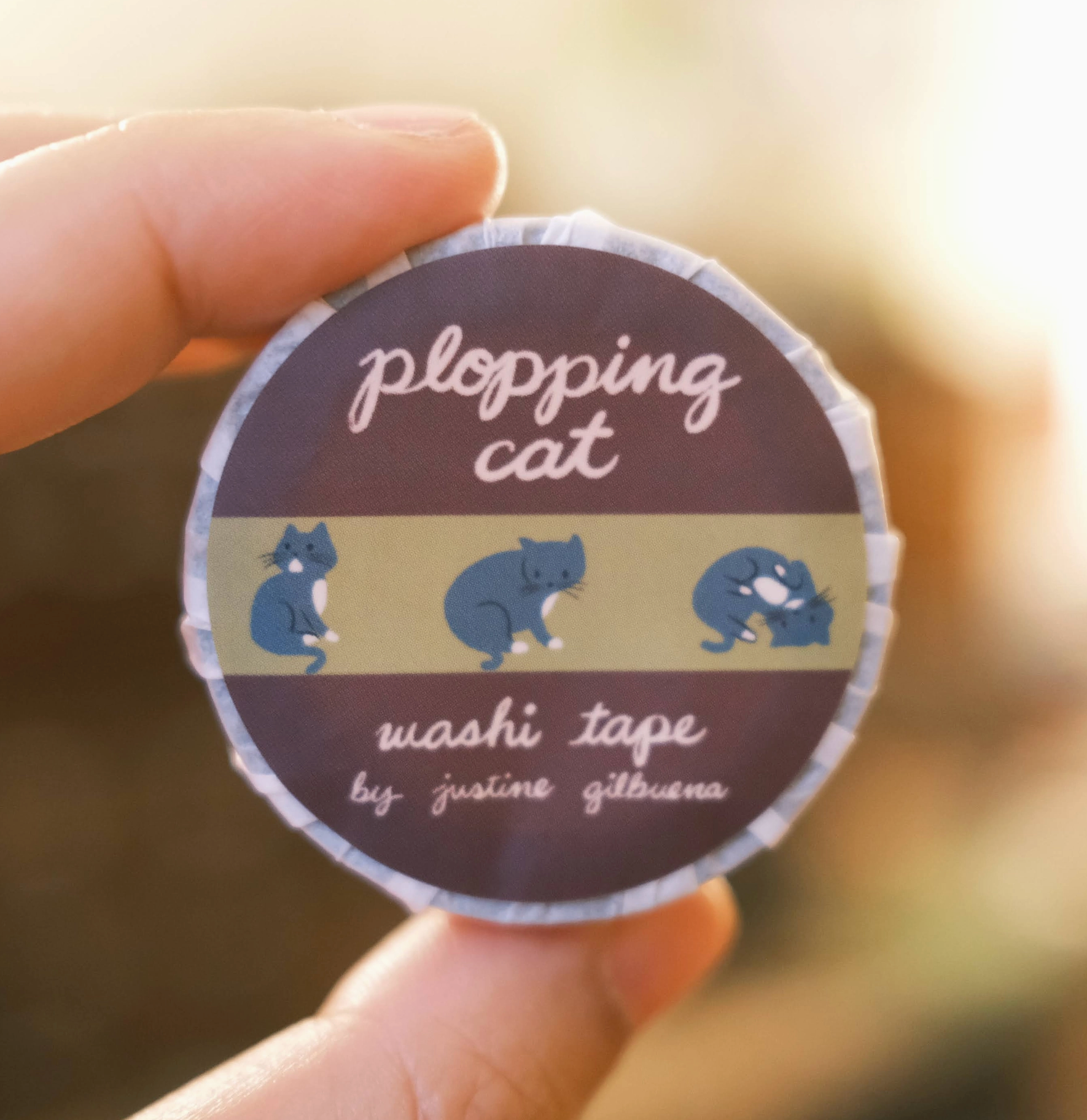 Justine Gilbuena | Plopping Cat Washi Tape