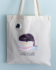 Moonaries Illo | I like cats and maybe 3 people Tote