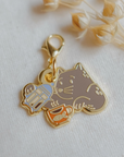 Justine Gilbuena | Coffee Cat Charm | Gray