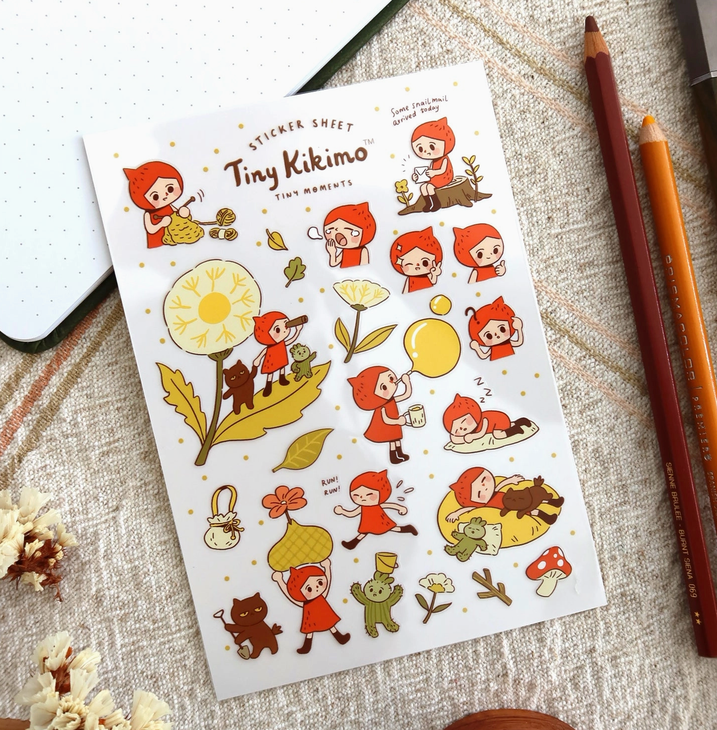 Tiny Kikimo | Tiny Moments Sticker Sheet – KuboandLucy Stationery Co