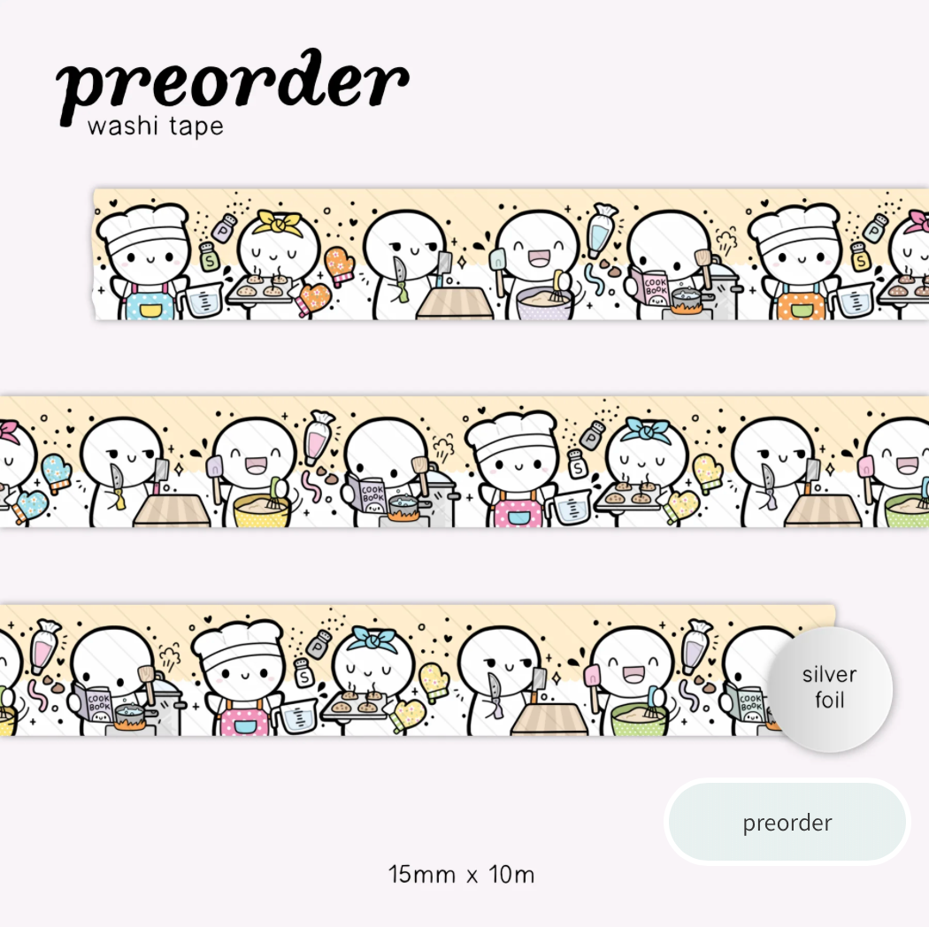 The Coffee Monsterz Co | In The Kitchen 2.0 Washi Tape | JUNE PRE ORDER