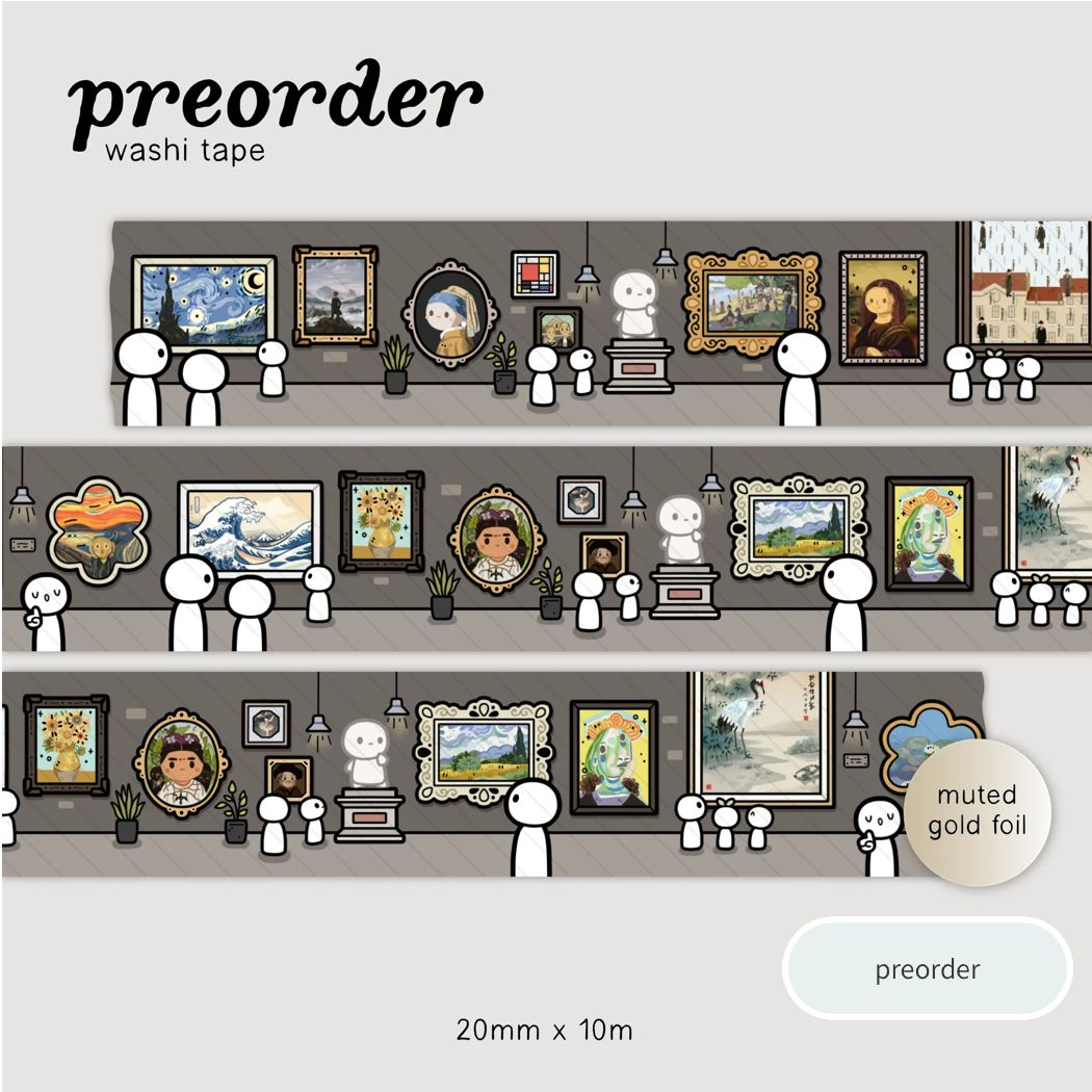 The Coffee Monsterz Co | Museum Musing Washi Tape | JUNE PRE ORDER