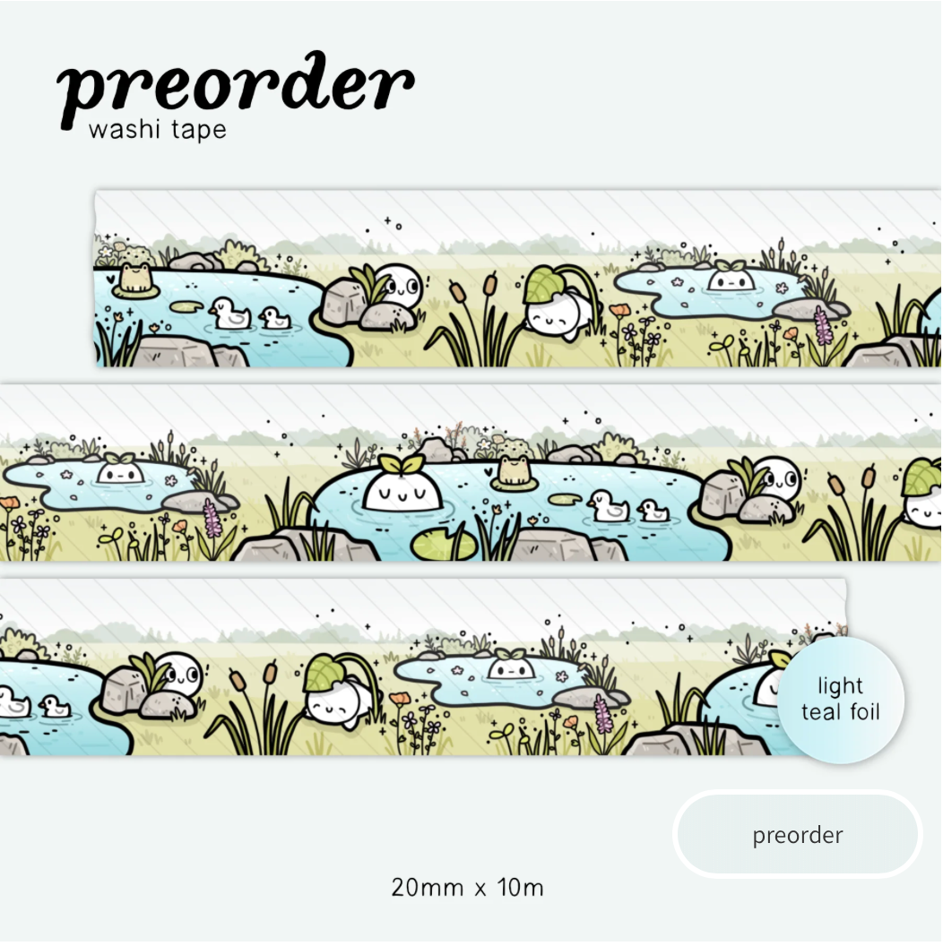 The Coffee Monsterz Co | Pondering Pond 2.0 Washi Tape | JUNE PRE ORDER