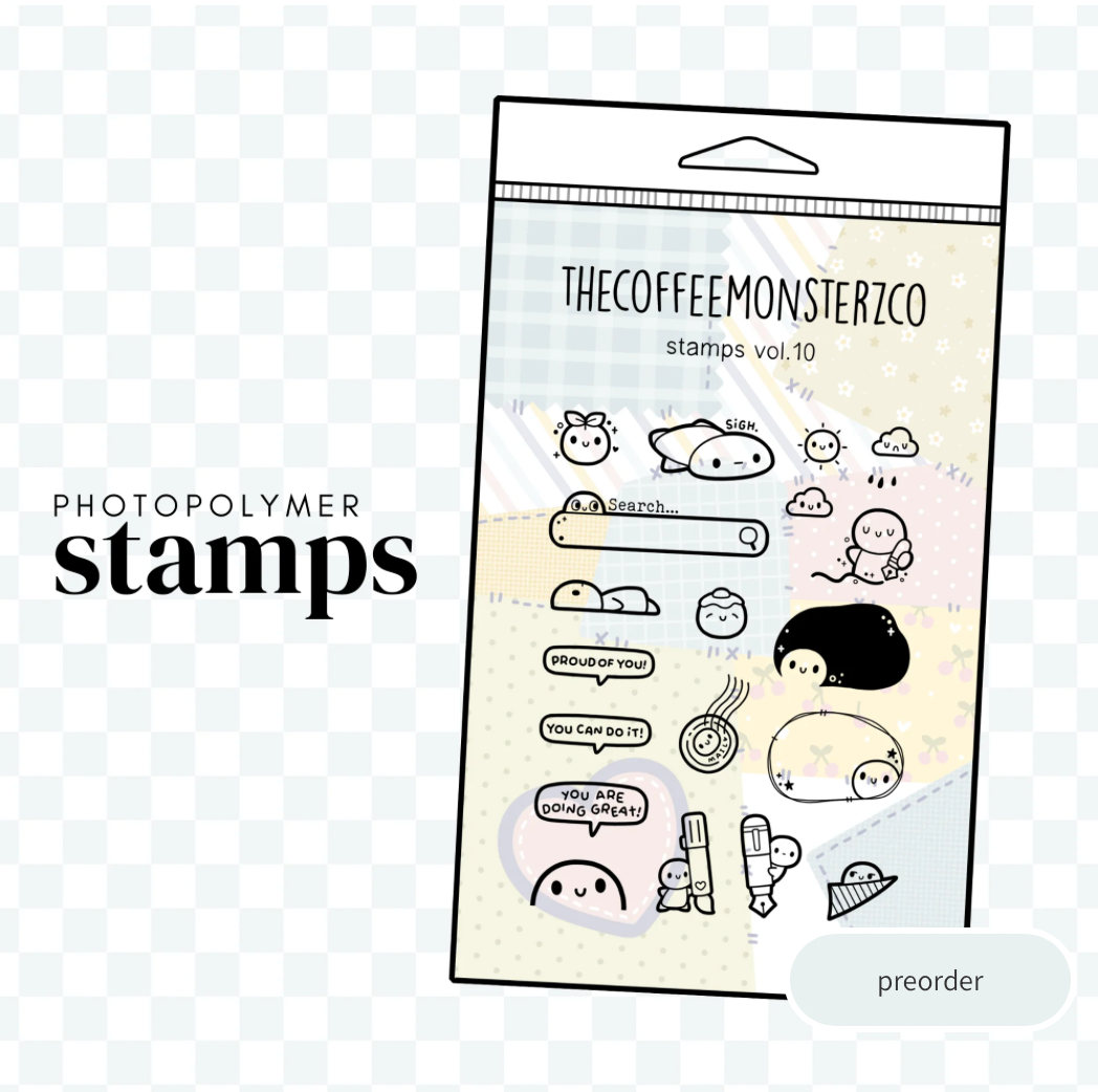 The Coffee Monsterz Co | Emoji Clear Stamp Set V.10  | JUNE PRE ORDER