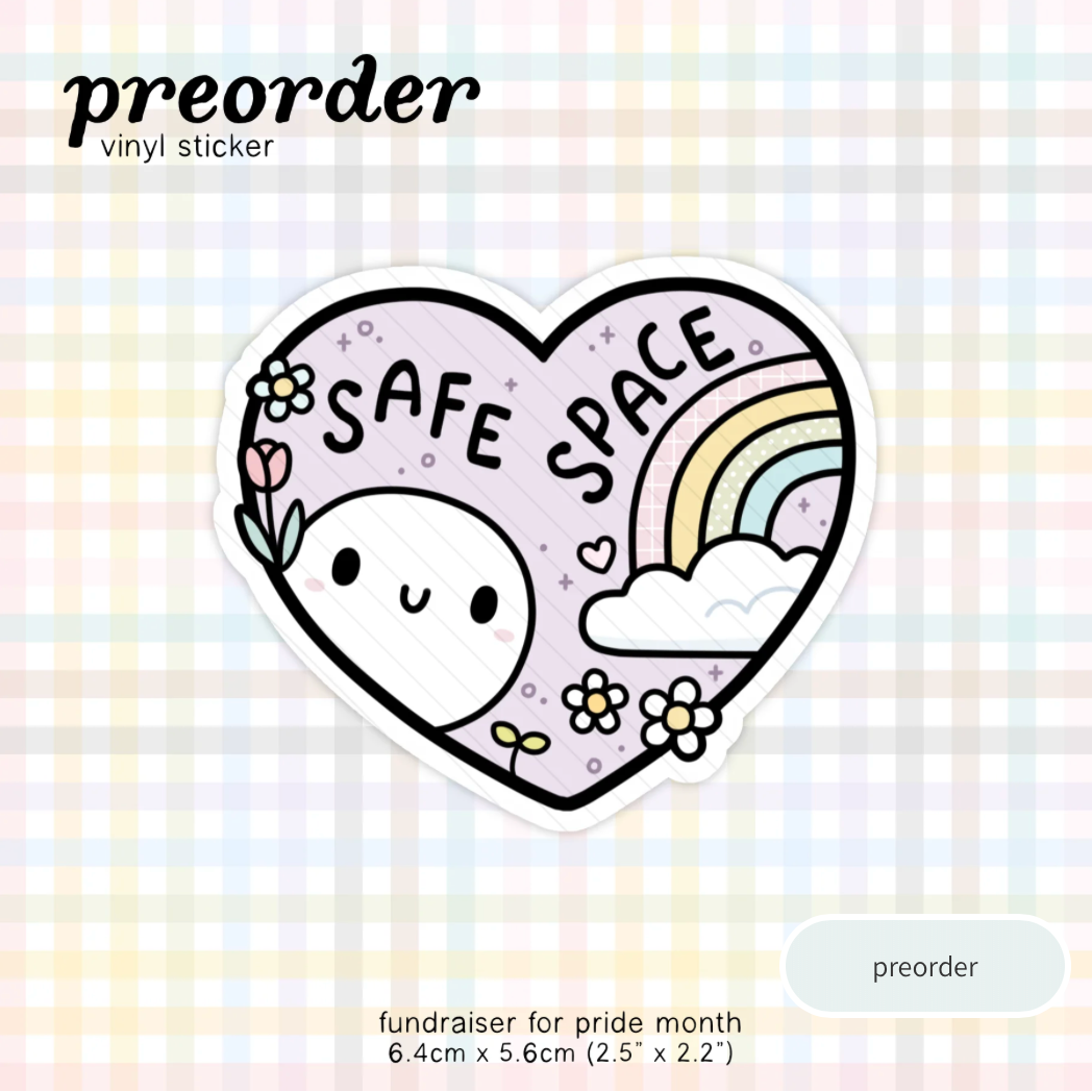 The Coffee Monsterz Co | Fundraiser Safe Space Vinyl Sticker | JUNE PRE ORDER