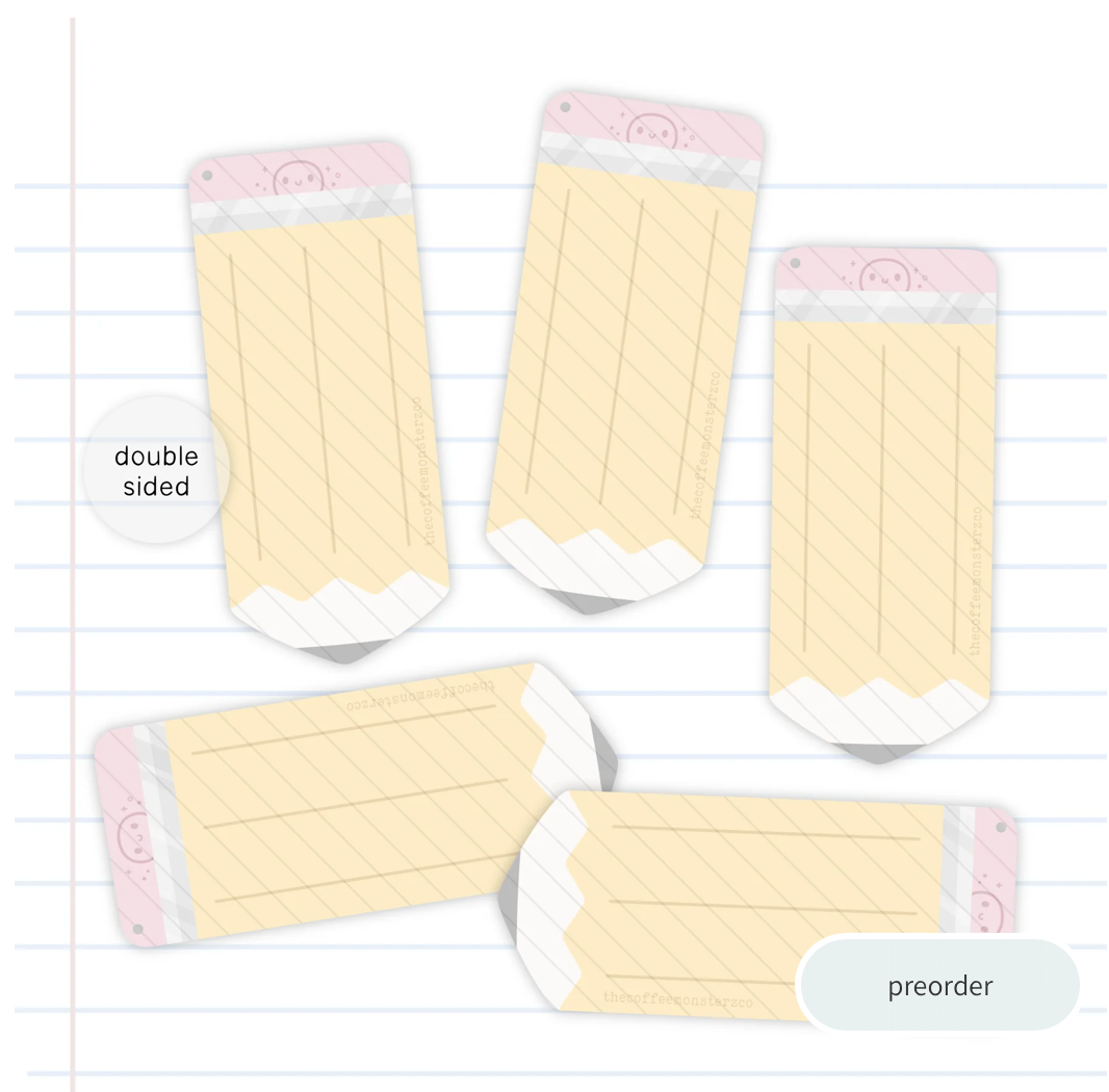The Coffee Monsterz Co | Fundraiser Precious Pencil Washi Card | JUNE PRE ORDER
