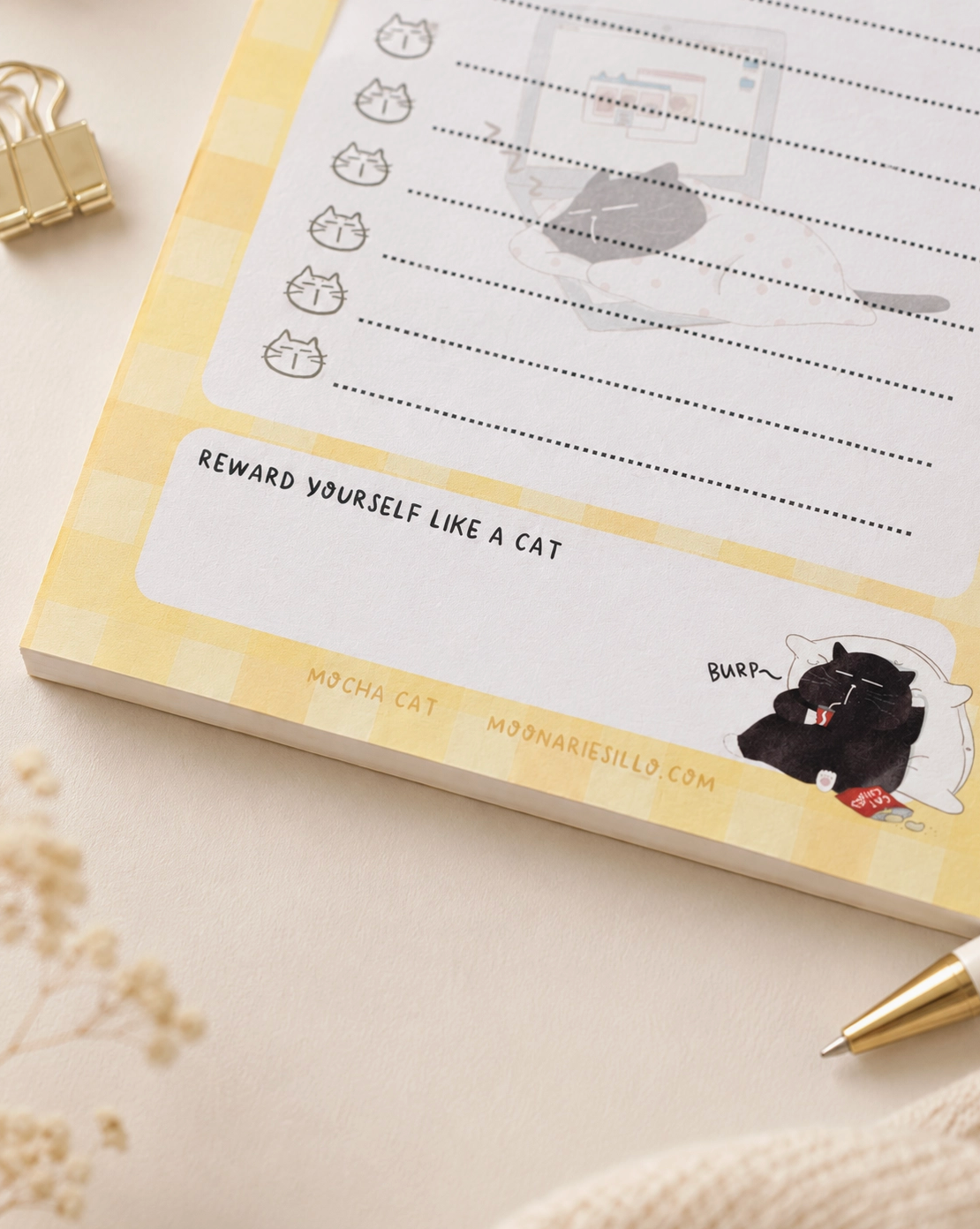 Moonaries Illo | Cats Todo List | A6 Size