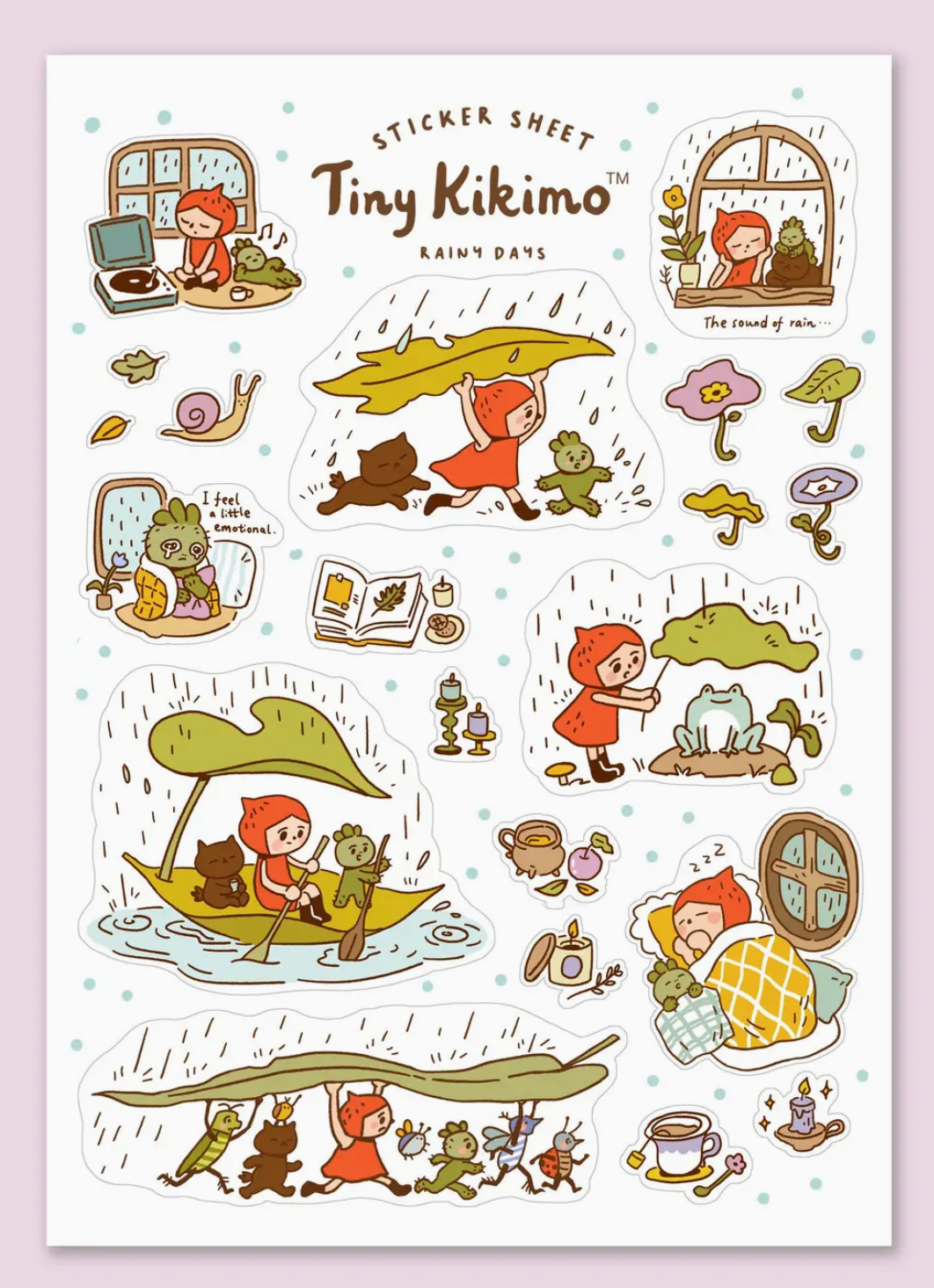 Tiny Kikimo | Rainy Days Sticker Sheet