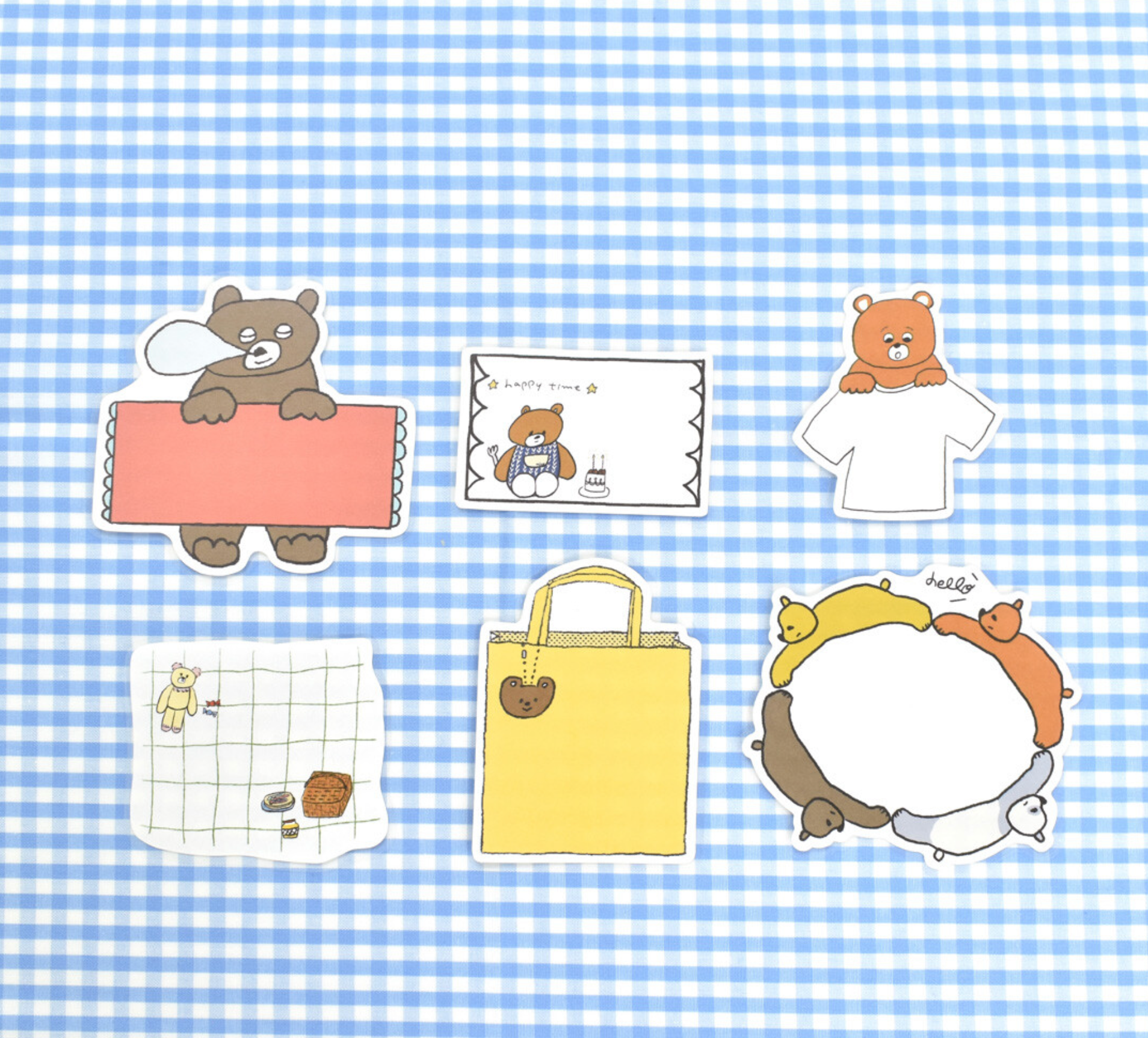 Papier Platz | Nico Recipe Sticky Notes | Full of Bears | 60-024