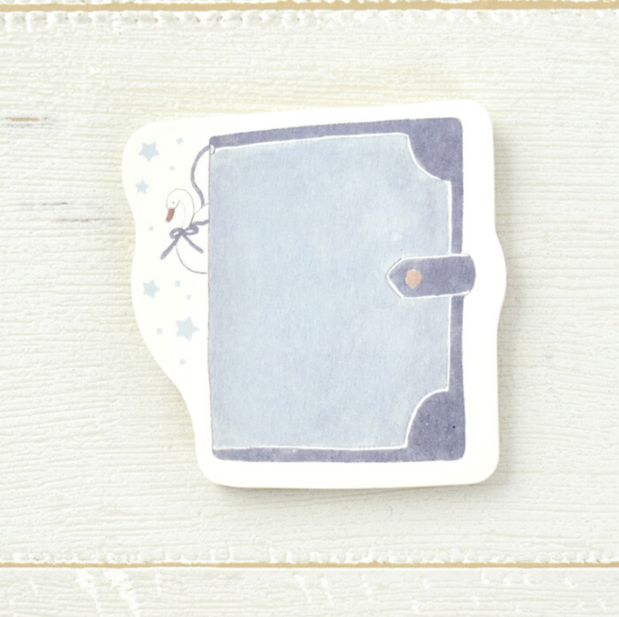 Papier Platz x Shoichiro Tobimatsu | Blue Swan &amp; Journal Die Cut Sticky Notes | 61-502