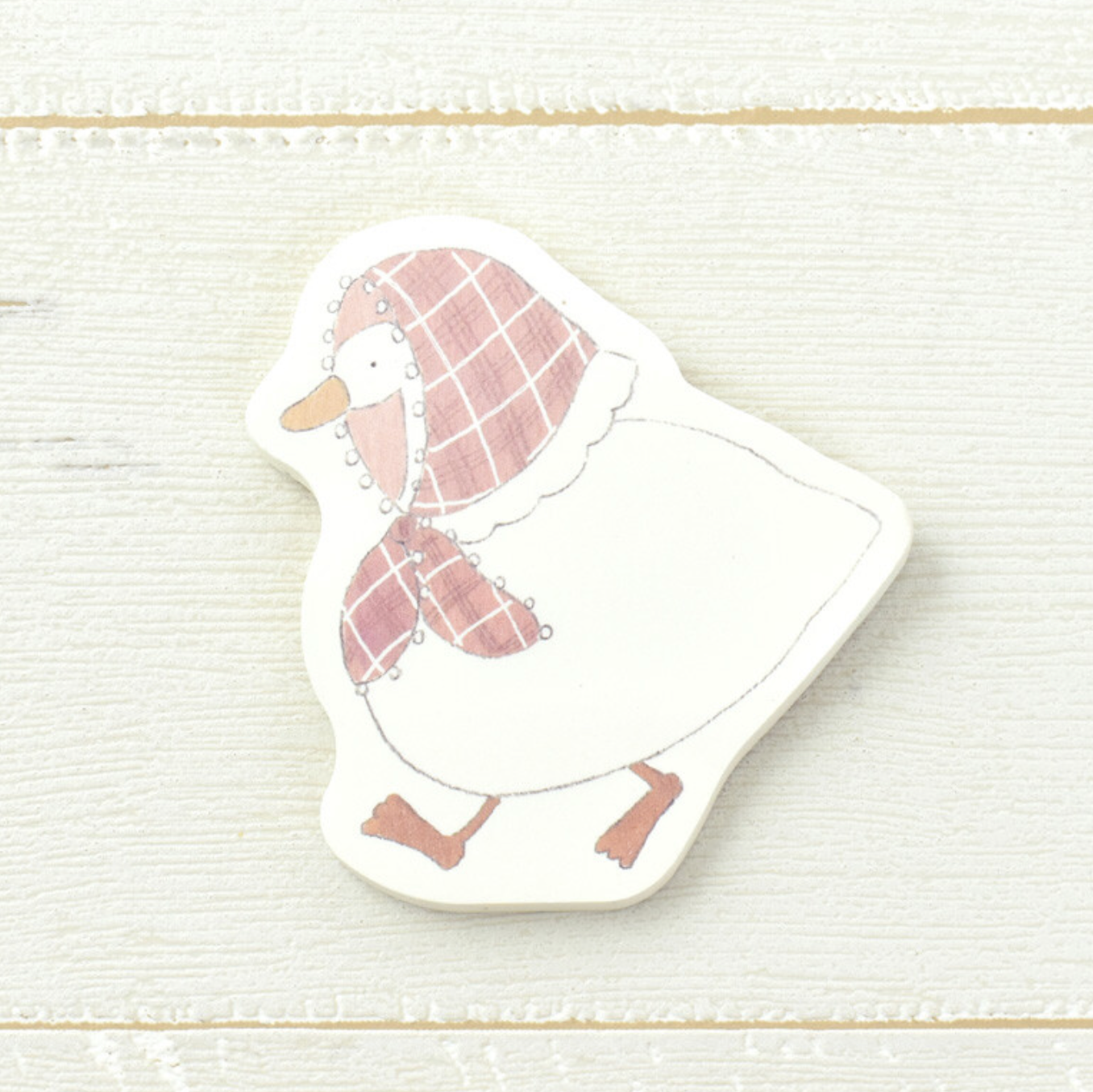 Papier Platz x Shoichiro Tobimatsu | Pink Swan &amp; Scarf Die Cut Sticky Notes | 61-506