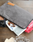 Dulton | Wax Canvas Tool Pouch | Olive | Large