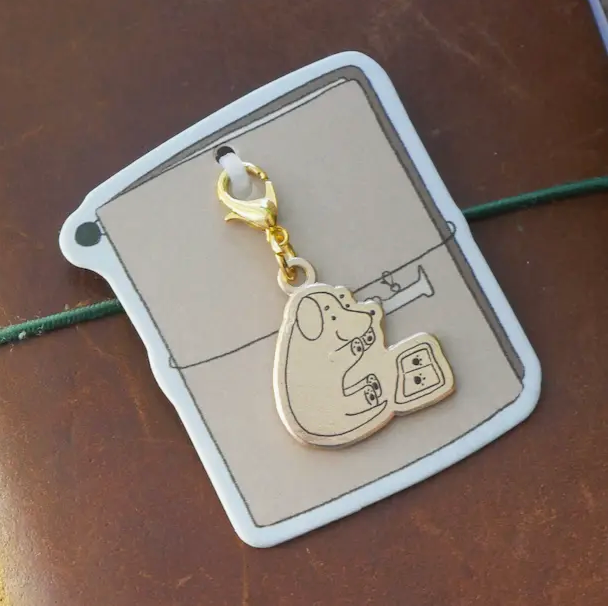 Dana ate Oatmeal | Paw Print Brass Charm