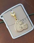 Dana ate Oatmeal | Paw Print Brass Charm