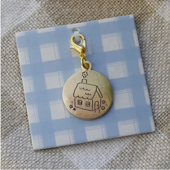 Dana ate Oatmeal | Stay A While Brass Charm
