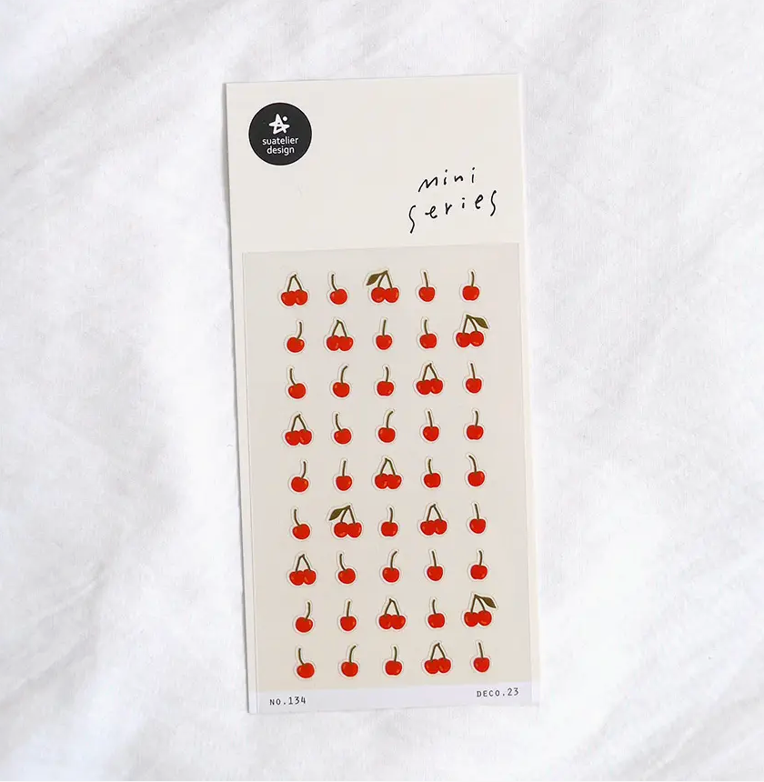 Suatelier Stickers | Mini Series | Dec.23 | Cherries | 134