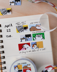Biology Friends Club | A Day In The Life of a Cat Sticker Label