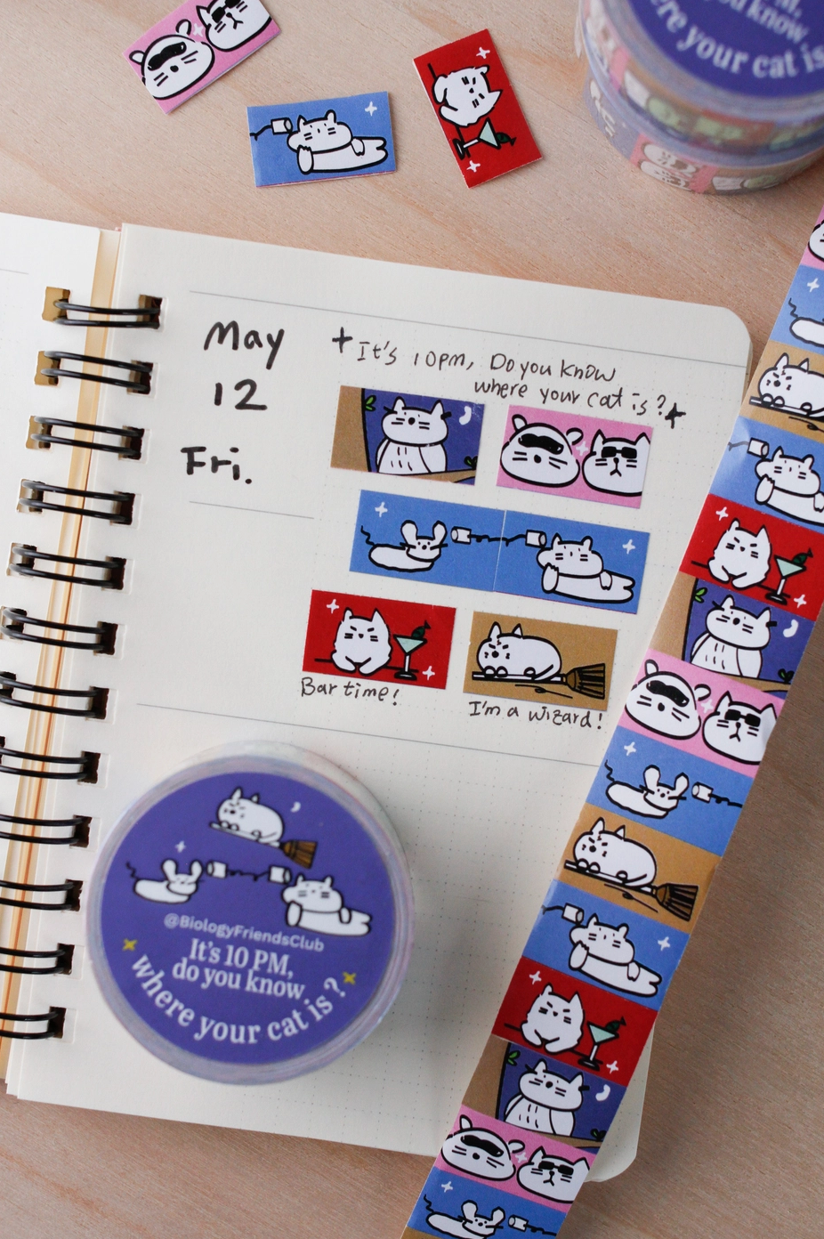 Biology Friends Club | It's 10pm Sticker Label Roll