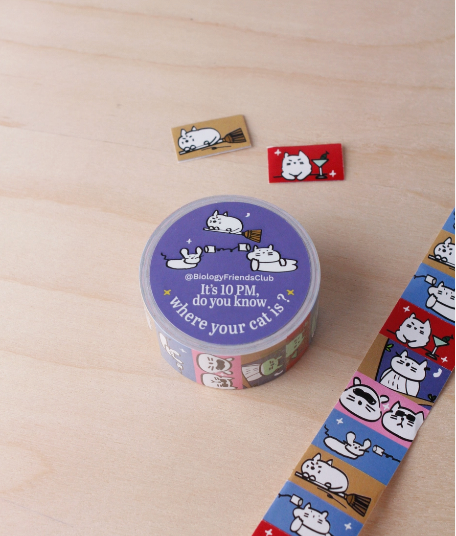Biology Friends Club | It's 10pm Sticker Label Roll