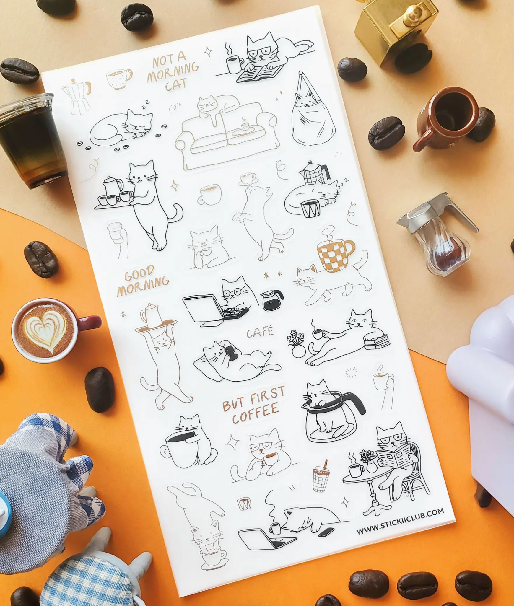 STICK II | Purr, Pour, Repeat Sticker Sheet