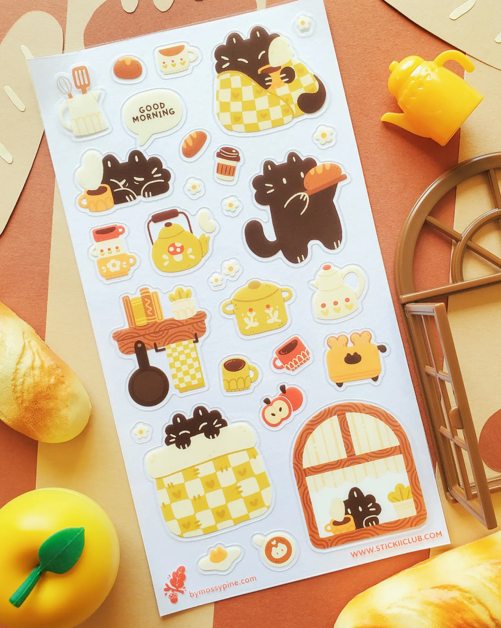 STICK II | Cozy Cat Morning Sticker Sheet