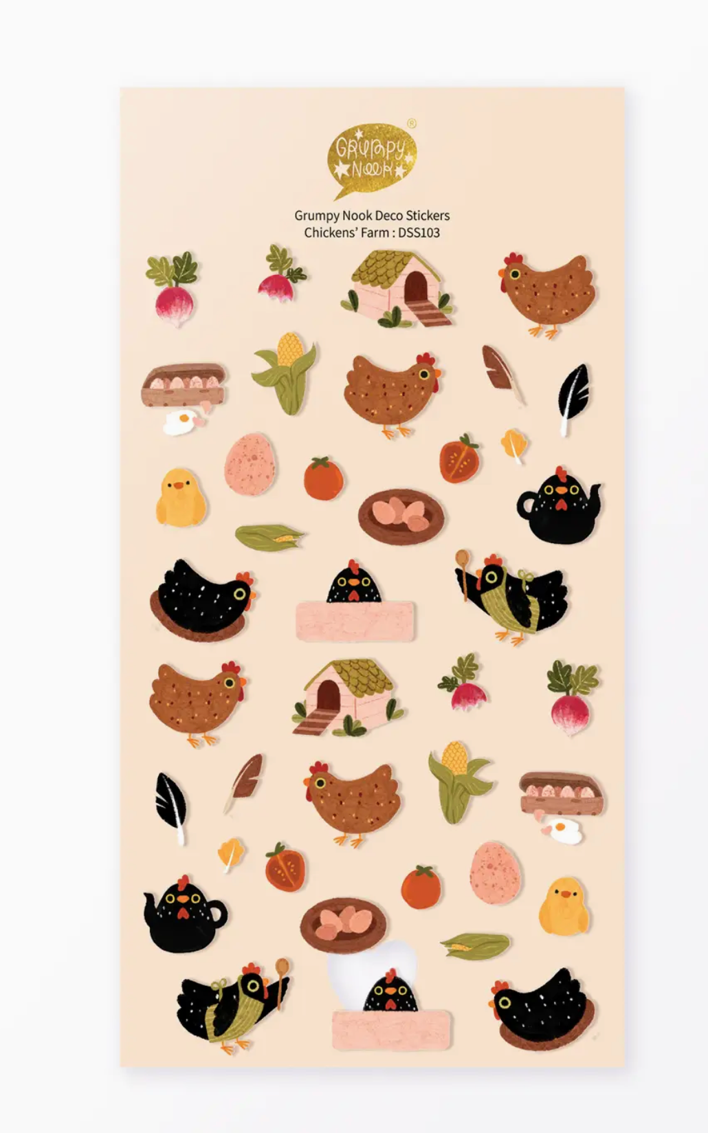 Grumpy Nook | Chicken's Farm Sticker Sheet