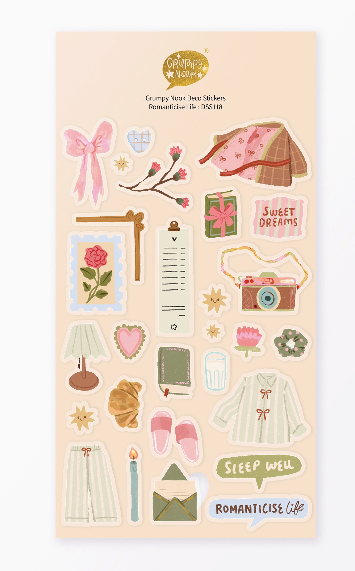 Grumpy Nook | Romanticise Life Sticker Sheet