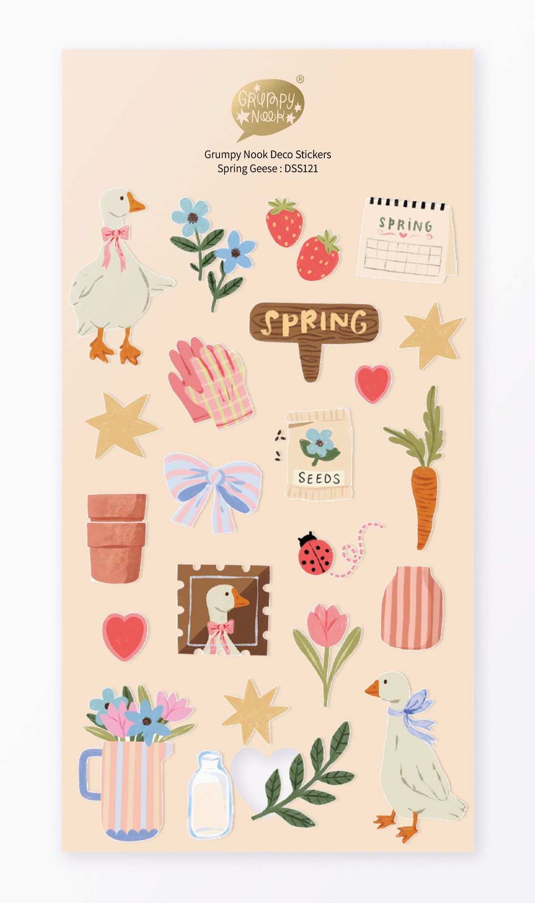 Grumpy Nook | Spring Geese Sticker Sheet