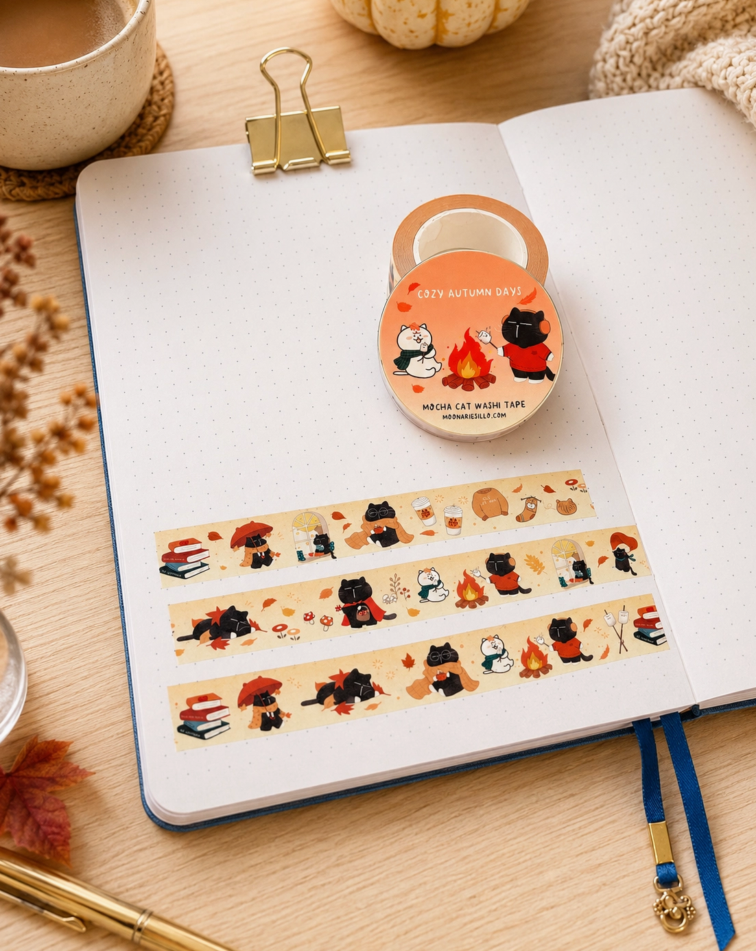 Moonaries Illo | Autumn Days Washi Tape