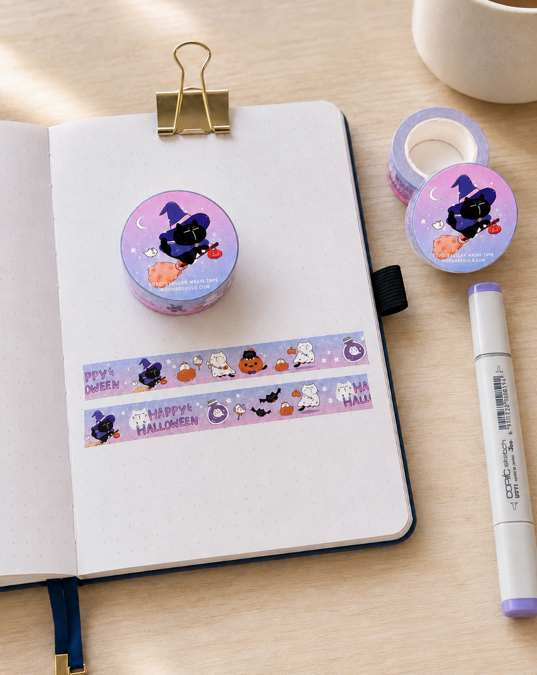 Moonaries Illo | Spooktacular Washi Tape