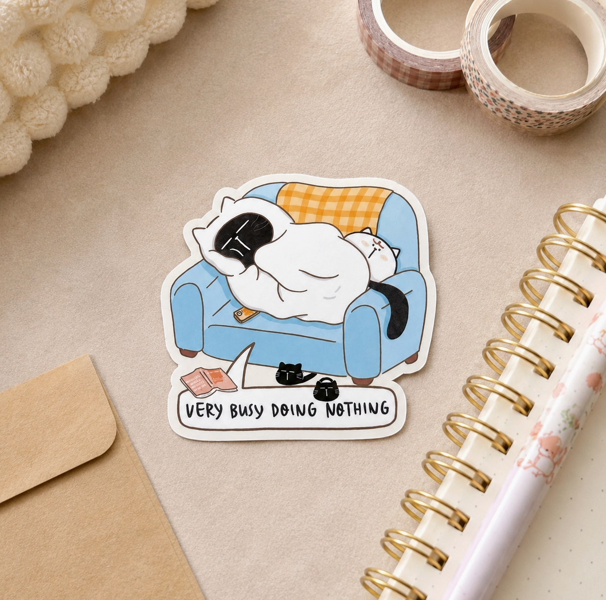 Moonaries Illo | Very Busy Doing Nothing Vinyl Sticker