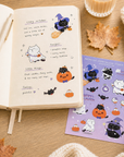 Moonaries Illo | Mocha Cat Spooktacular Sticker Sheet