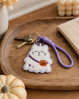 Moonaries Illo | Mocha Cat Ghost Halloween Bag Charm