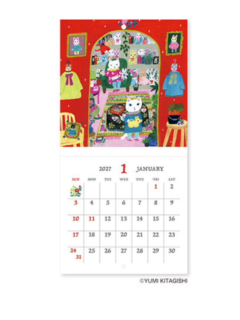 YUMI KITAGISHI | 2027 Small Wall Calendar