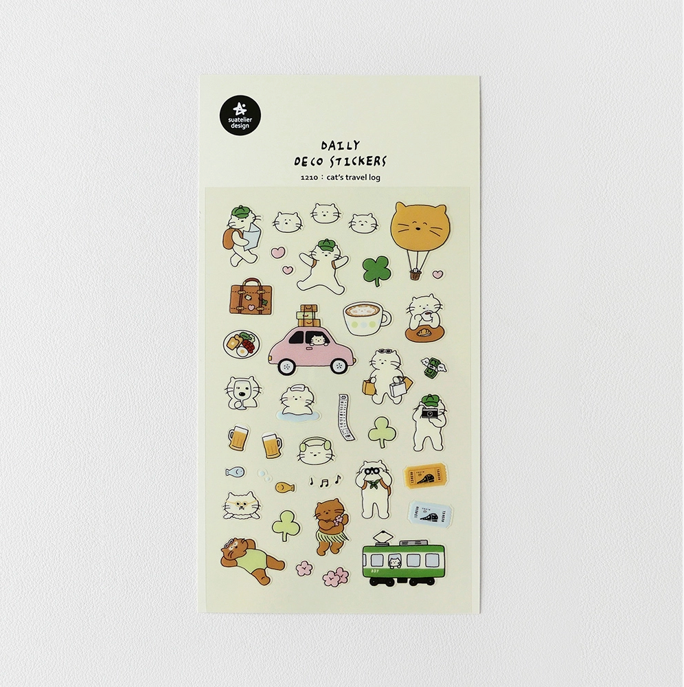 Suatelier Stickers | Cat's Travel Log | 1210