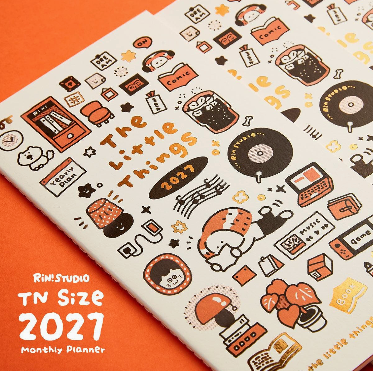 Rin Studio | 2027 The Little Things Monthly Planner Insert | Standard TN