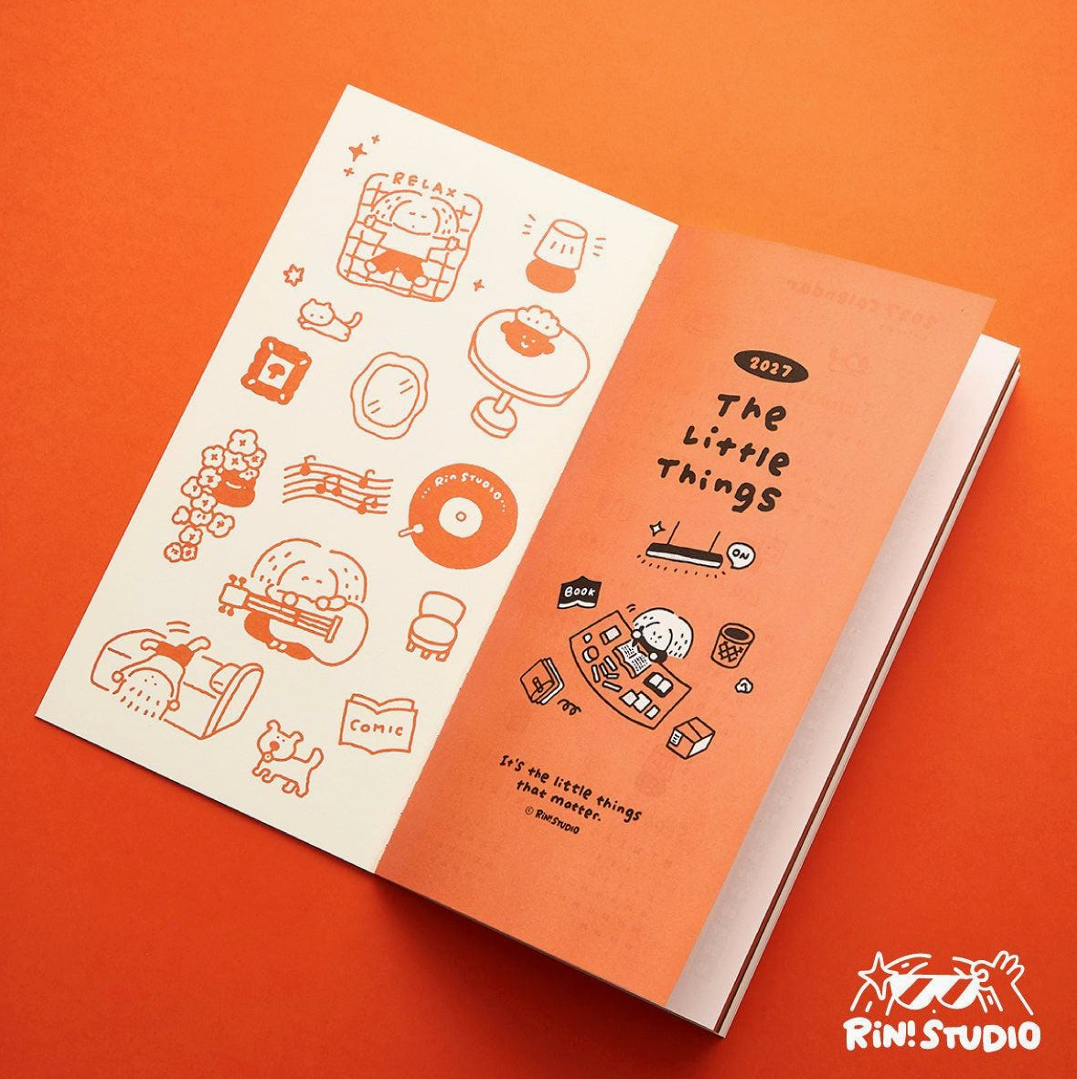 Rin Studio | 2027 The Little Things Monthly Planner Insert | Standard TN