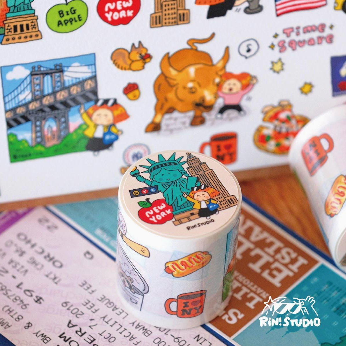 Rin Studio | New York City Kiss Cut Washi Tape