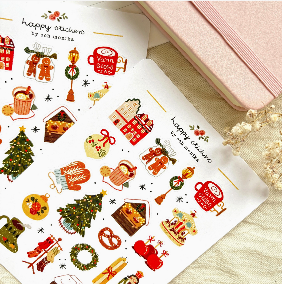 By Och Monika | Christmas Market Sticker Sheet