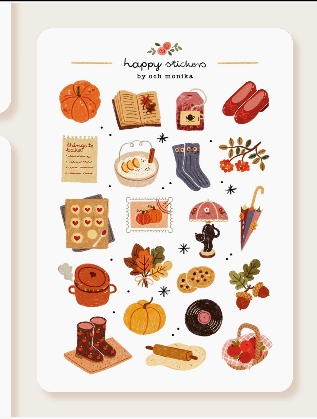 By Och Monika | Hello Autumn V.2 Matte Sticker Sheet